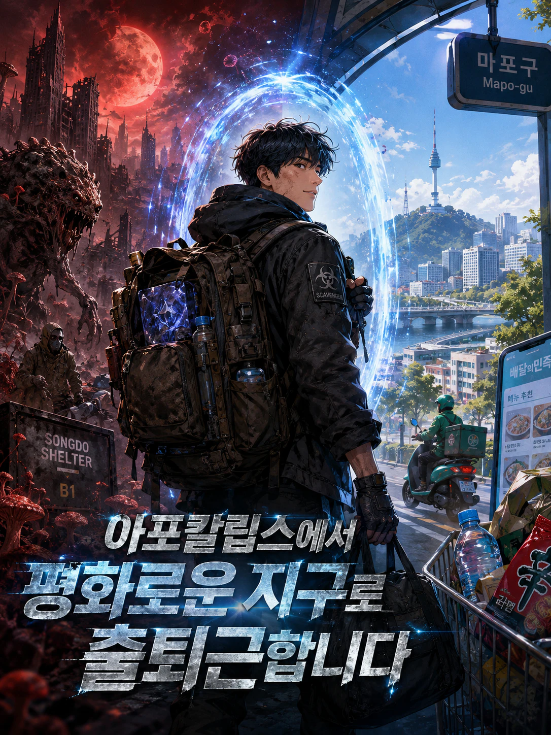 아포칼립스에서 평화로운 지구로 출퇴근합니다 표지