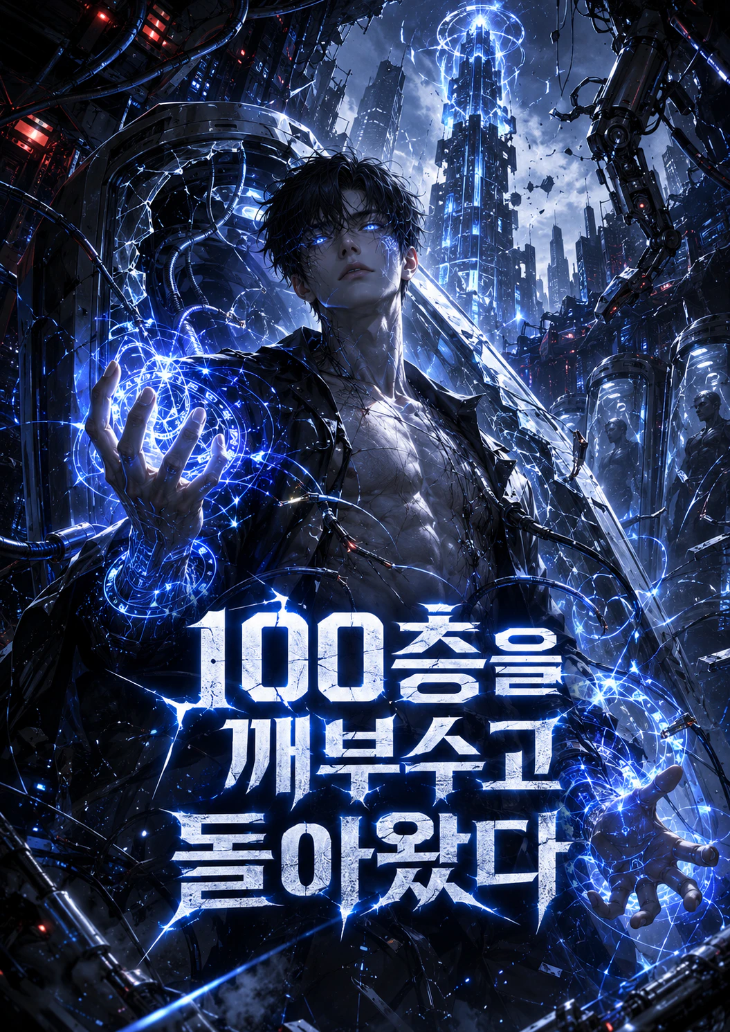 100층을 깨부수고 돌아왔다 표지