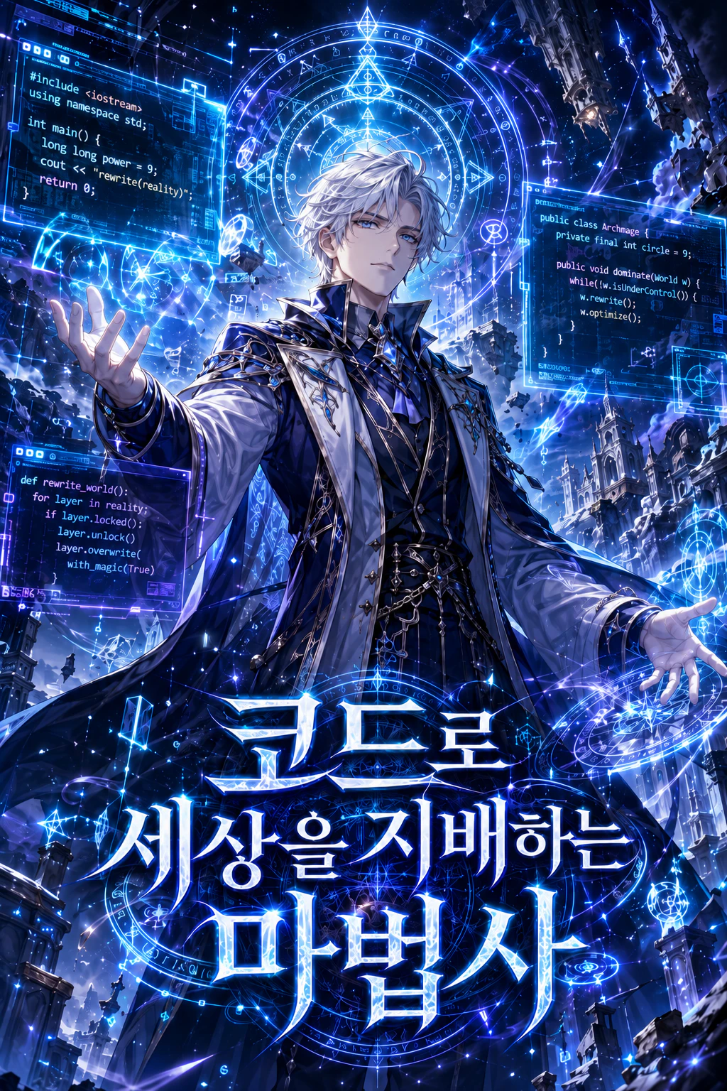 코드로 세상을 지배하는 마법사 표지