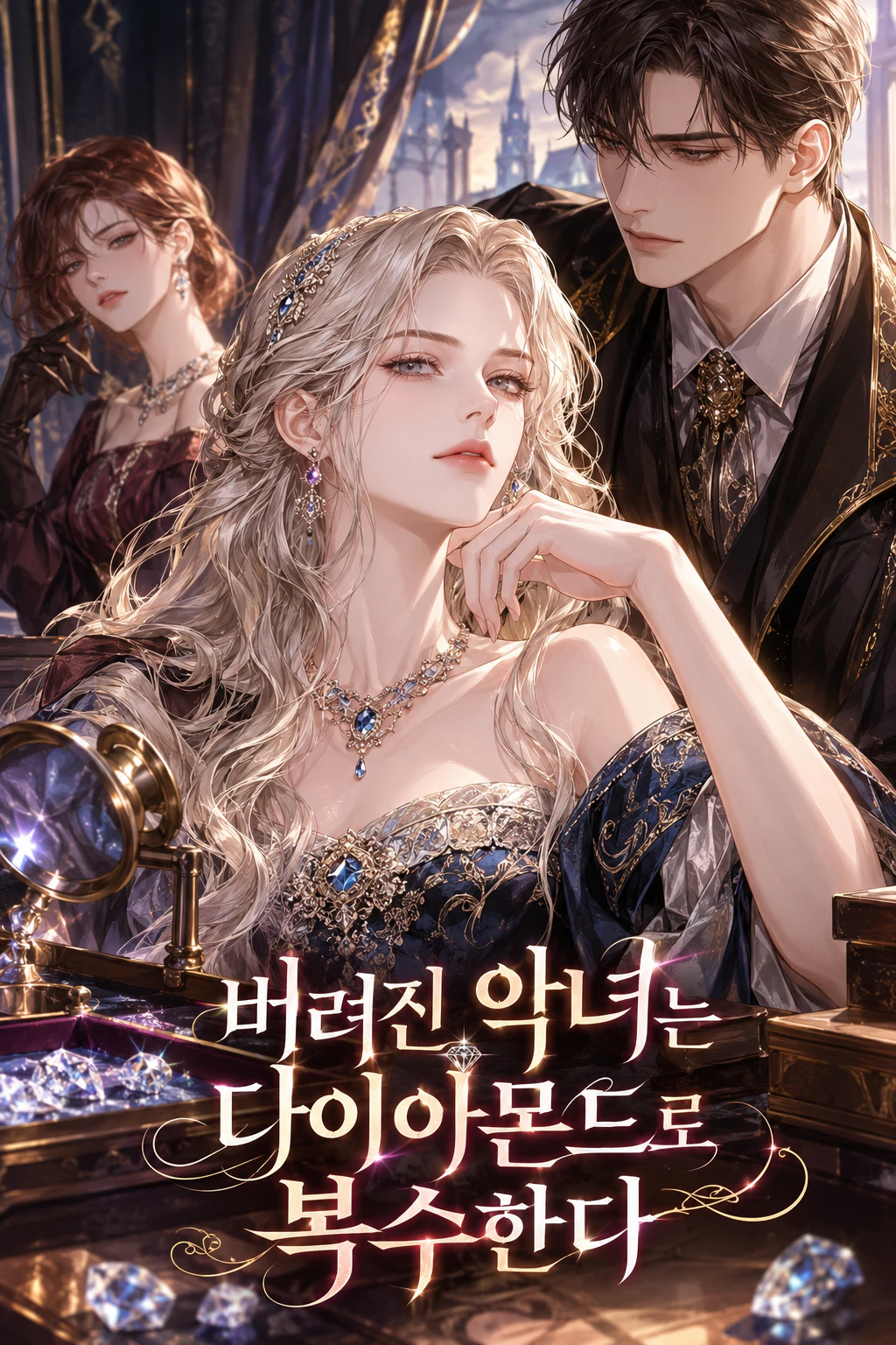 버려진 악녀는 다이아몬드로 복수한다 표지