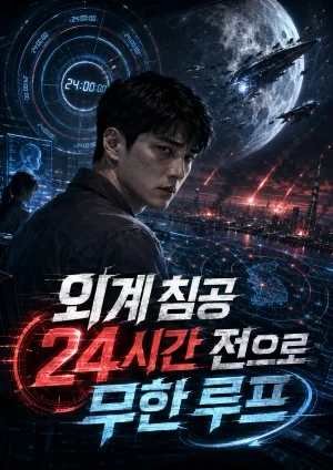 외계 침공 24시간 전으로 무한 루프 표지