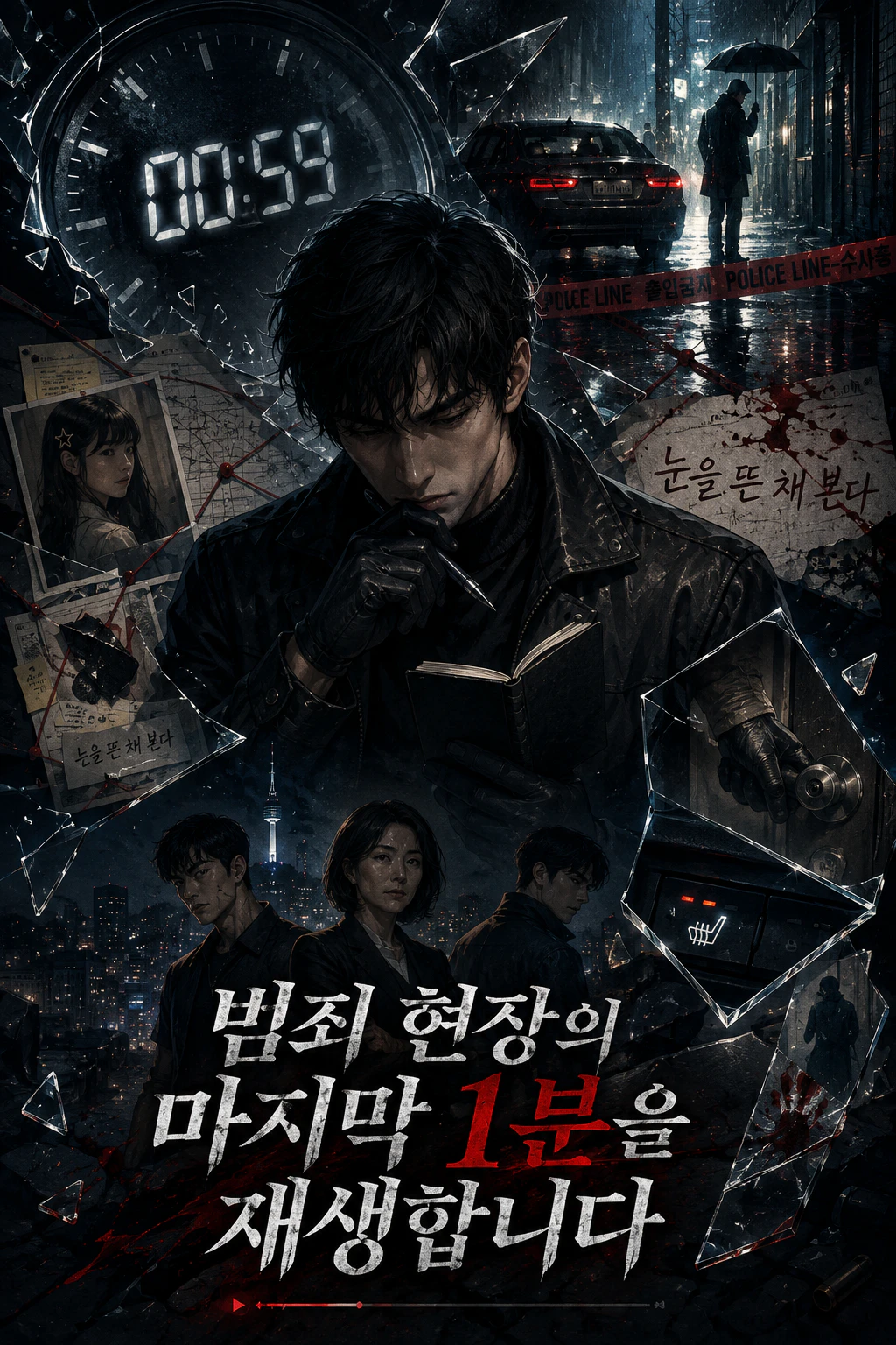 범죄 현장의 마지막 1분을 재생합니다 표지
