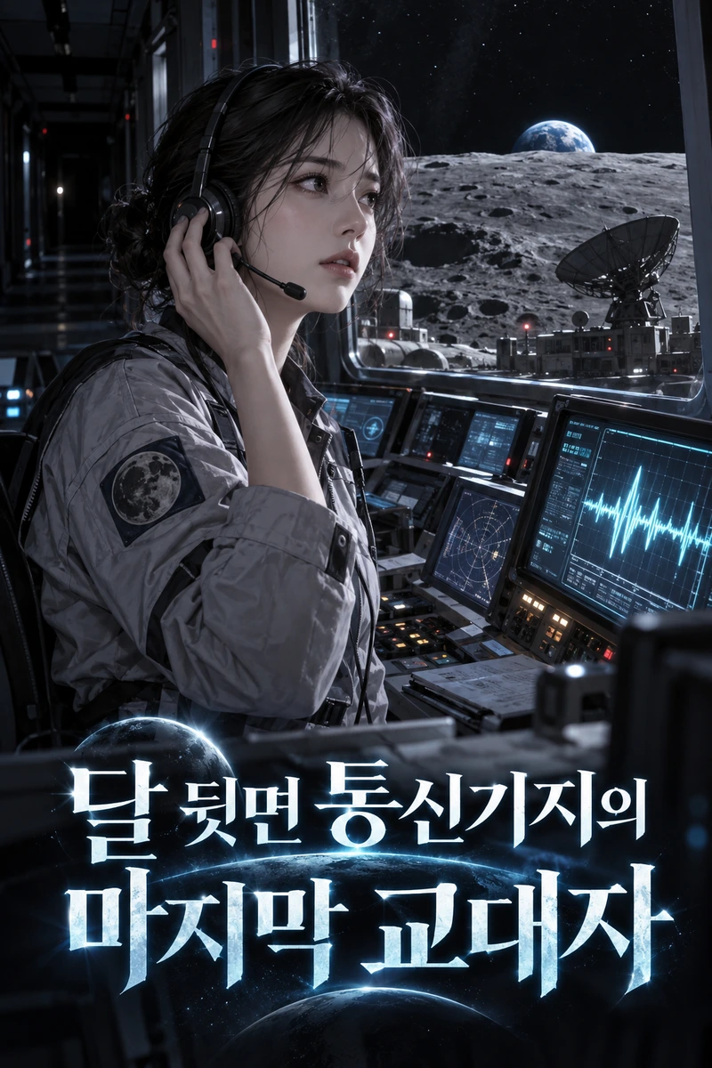 달 뒷면 통신기지의 마지막 교대자 표지