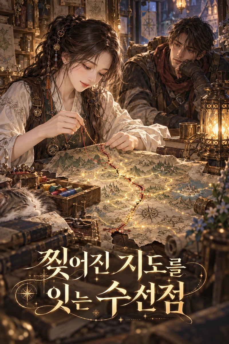 찢어진 지도를 잇는 수선점 표지