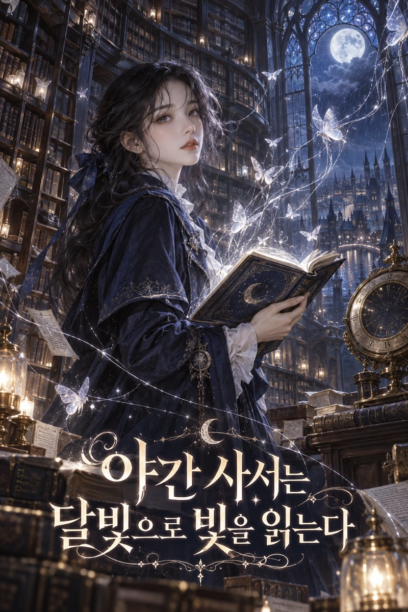야간 사서는 달빛으로 빚을 읽는다 표지
