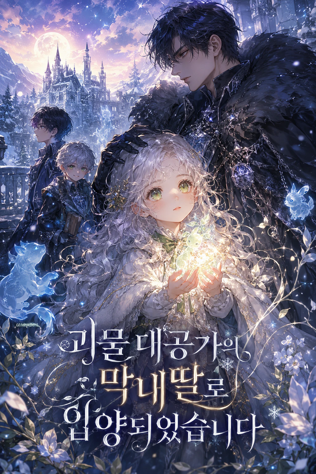 괴물 대공가의 막내딸로 입양되었습니다 표지