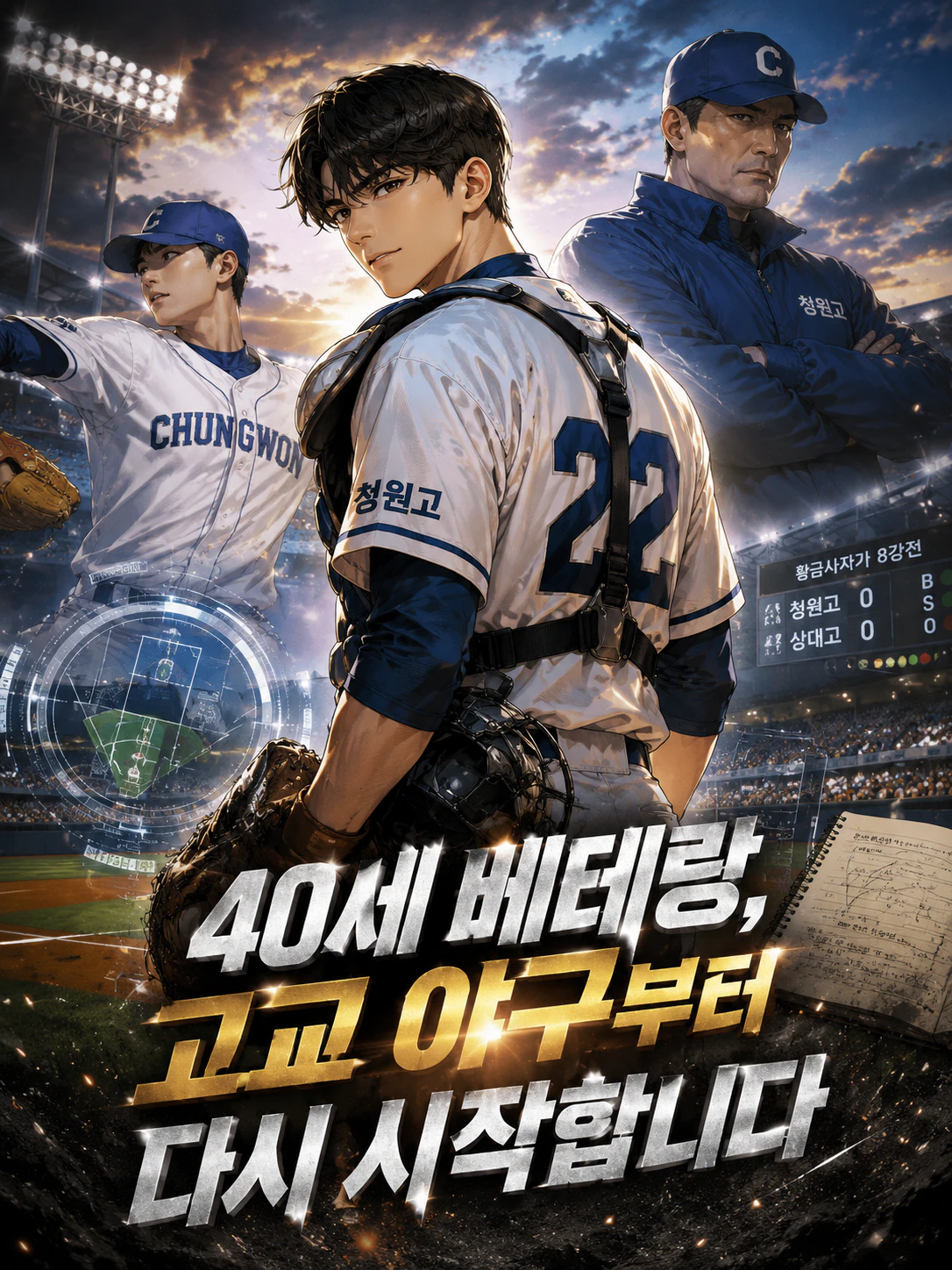 40세 베테랑, 고교 야구부터 다시 시작합니다 표지