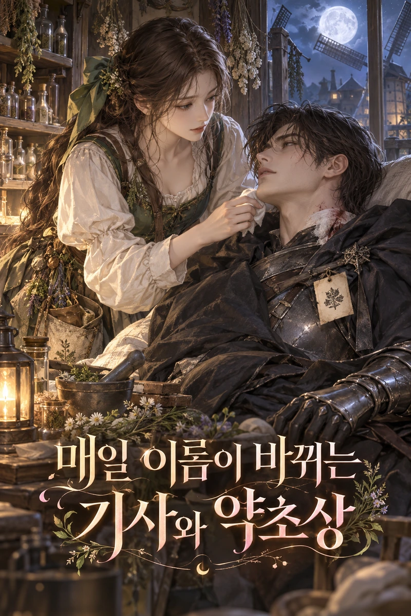 매일 이름이 바뀌는 기사와 약초상 표지